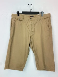 Kangol Beige Chino Shorts Casual Cotton Button Closure Pockets Summer Style L - Picture 1 of 9