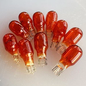 10 Pack Amber T5 12 Volt 7 Watt Low Voltage Landscape Bulb Wedge Push Base - Picture 1 of 2