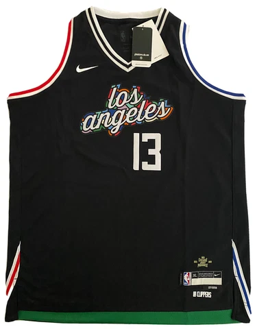 Nike Los Angeles Clippers Paul George Jersey Boys XL Black City Edition New Cover