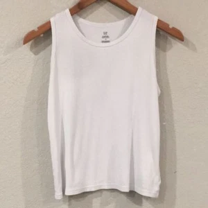 Gap Girls 12 Pajama Tank Top White ORGANIC Neutral Summer Minimalist 100% Cotton - Picture 1 of 8