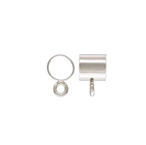 4 Stck. 925 Sterling Silber Kaution Röhrchen 5x5 mm mit offenem Ring zum Selbermachen Schmuckherstellung - Bild 1 von 1
