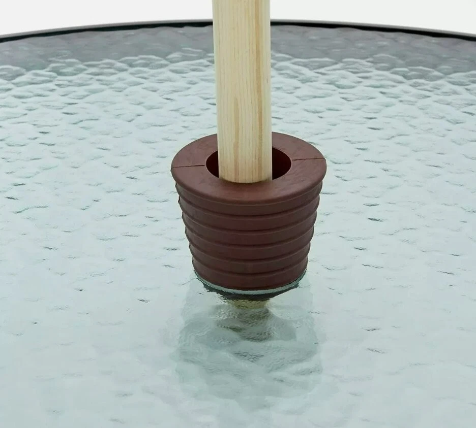 Okuna Outpost Umbrella Wedge Cone Plugs for Patio Table (brown 2 Pack)