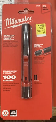 Milwaukee 2105 3V Aluminum 100 Lumens Penlight wih Clip - Image 1 of 2