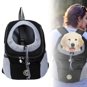 Pet Dog Carrier Puppy Travel Mesh Backpack Front Travel Portable Breathable Bag - Picture 1 of 10