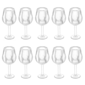 2 Count Mini Wine Glass Toddler Minature Dollhouse Kitchen Accessories - Picture 1 of 11