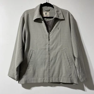 Vintage Playboy Classic Neutral Plaid Zip Up Lightweight Jacket Size 48 (Medium) - Bild 1 von 8