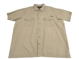 Vintage Dickies 3XL XXL Kurzarm Hemd mit Knopfleiste bestickt beige sehr gut - Bild 1 von 11