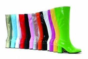 New Womens Fancy Dress Sexy Go Go Knee High Boots Cool 60's 70s Party Sizes 3-12