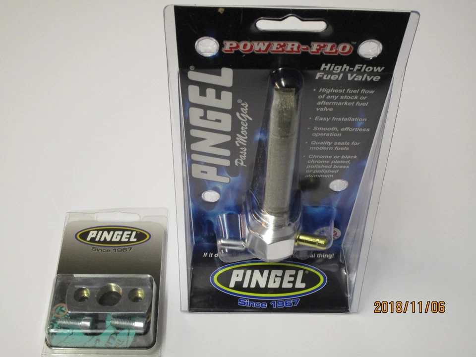 Kawasaki Z1000R ELR Pingel hi flow fuel tap. single feed + reserve c/w adaptor — 第 1/1 张图片