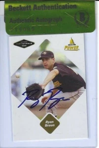 Ryan Braun Milwaukee Brewers Autographed 2005 Just Minors Rookie Card Beckett - Picture 1 of 1