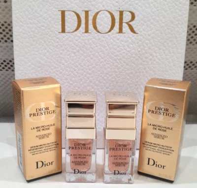 Lot of 2 Dior Prestige la Micro Huile de Rose Advance Serum 5mL/0.17oz Authentic - Image 1 of 4