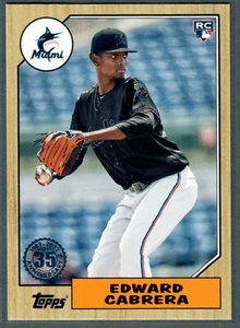 2022 Topps Series 1 Edward Cabrera 1987 Topps 35th Anniversary RC Marlins - Picture 1 of 2