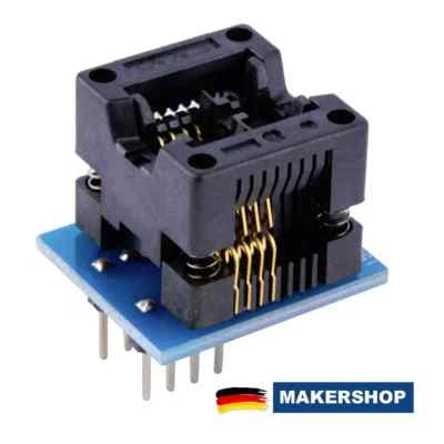 SMD SO8 SOP8 SOIC8 DIP8 2,54mm DIP8 Programmier Adapter SMD-Sockel 150mil - Bild 1 von 4