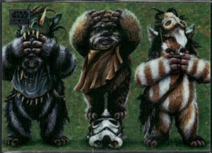 Ewok No Evil Star Wars Topps Chrome Galaxy 2024 Base Card #97 - Picture 1 of 2