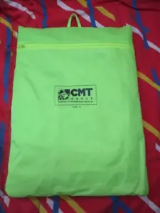 Heavy Duty Rain Suit (CMT) Over Trousers & Hooded Jacket- Bright Green* - XL - Picture 1 of 6