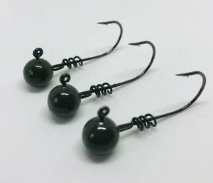 Young Buck Lures 1/4oz roundhead jig with screw lock 2/0 hook ( 8 variations) - Picture 1 of 8