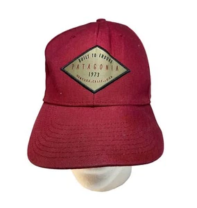 Patagonia Ball Cap Built to Endure Vintage Burgundy Cotton Snapback Adjustable - Picture 1 of 7