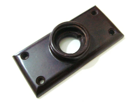 Vintage 1920s- 30s Mottled Brown Bakelite Bell Push Surround Only- No Button Cover