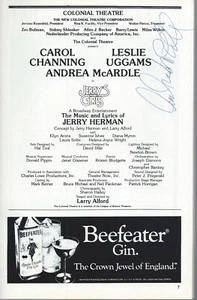 Jerry's Girls 1984 Playbill Colonial Boston Autographed Signed Andrea McArdle - Picture 1 of 3