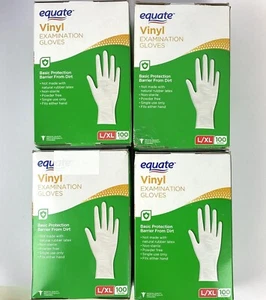 Vinyl Exam Gloves Large/x-Large Non-sterile 100 Ct Powder-free Disposable 4-Pack - Picture 1 of 3