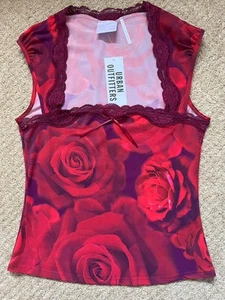 Urban Outfitters ‘Out from Under’ Red Rose Top. Size S. NWT. - Picture 1 of 9