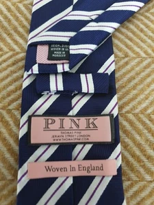 Thomas Pink Silk Tie 8cm - Picture 1 of 5