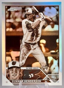 2023 Topps Chrome - Gunnar Henderson #2 Sepia Refractor (RC) Baltimore Orioles - Picture 1 of 4