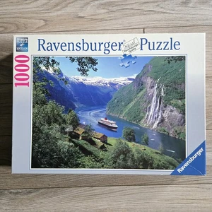 Ravensburger Jigsaw Puzzle 1000 Pieces River Boat Waterfall COMPLETE  - Picture 1 of 9