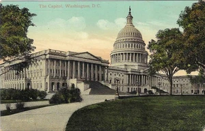 Vintage Washington DC Linen Postcard The Capitol - Picture 1 of 2