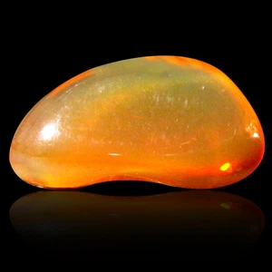 2.17 ct Incredible Fancy Cabochon Cut (13 x 7 mm) Un-Heated Red Fire Opal - Picture 1 of 1