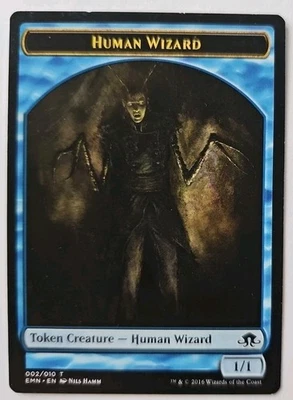 MTG Magic The Gathering Card HUMAN WIZARDToken Creature Human Wizard EMN - Image 1 of 2