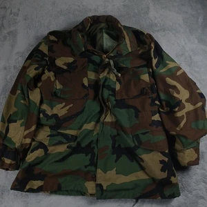 Vintage US Military Jacket Men Medium Tall Green Woodland Cold Weather Field 80s - Picture 1 of 10