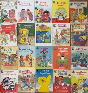 Sesame Street Book Club~Lot of 39~Hard covered Books~1980,1981, 1983~VINTAGE - Picture 1 of 3