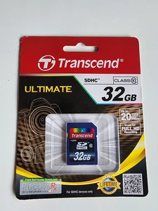 Transcend SD SDHC card 32GB Ultimate *BRAND NEW SEALED ORIGINAL* - Picture 1 of 2