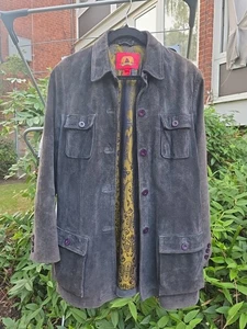 Shanghai Tang Women’s Suede Leather Coat UK 14, Silk Lining (PR-001) - Picture 1 of 7