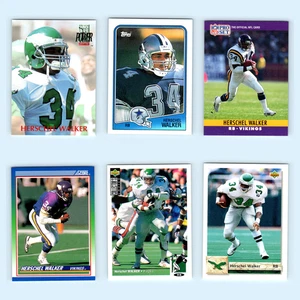 Herschel Walker Lot 6 Football Cards 1992 Pro Set Power Philadelphia Eagles Set - Picture 1 of 8