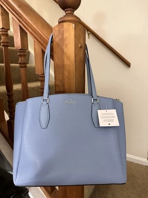 Kate Spade New York  Dusty Blue Monet Triple Compartment Tote Bag NWT - Image 1 of 4