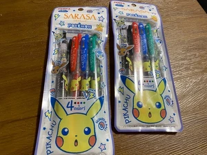 Pokemon × Zebra Sarasa Clip Gel Pen 4-Pack (2 Sets) – Japan Exclusive, 0.5mm - Picture 1 of 7