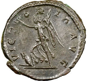 ROMANO GALLIC Postumus Victory & Captive NGC Choice Trier Ancient Roman Coin 421 - Picture 1 of 6