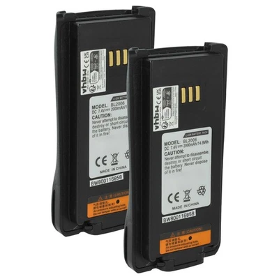 VHBW 2x Akku für Hytera PD7 PD785 PD785G 2000mAh 7,4V