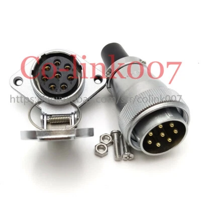 WEIPU WS28 8pin Connector, 25A Flange 500V High-voltage Aviation Connector Plug - Image 1 of 4