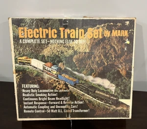 Vintage Marx 666 Steam Engine Train 52875 Set With Original Box Works (18A) - Picture 1 of 21