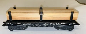 Marx No. 33773 Boston & Maine Flatcar with Lumber Load - Type “D” Trucks - Picture 1 of 7