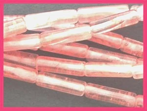 4mm x 13mm Cherry Quartz Round Tube Beads (30+/- per strand) - Picture 1 of 1