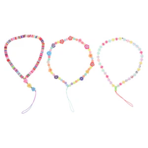 3 Pcs Longe De Chaîne Téléphone Portable Manquer Dragonne À Motif Élégant - Zdjęcie 1 z 12