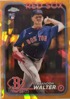 2024 topps chrome saphire brandon walter orange /25 rookie card - Image 1 of 2