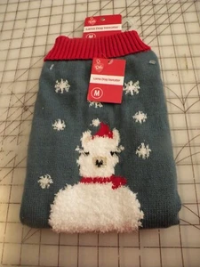 NEW WITH TAGS Pet Central Lama LLAMA Dog Sweater Size M Red White GREEN - Picture 1 of 4