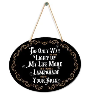 Gothic Wooden Sign Funny Dark Humor Goth Halloween Wall Decor for Home Decor ... - Picture 1 of 6