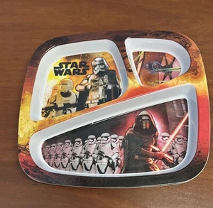 Star Wars "Il Risveglio della Forza" 8"X9" Piatto Bambini Diviso 3 Diviso - Foto 1 di 4