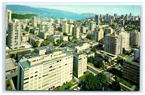 Postcard West End Apartments Harbour Aerial View Vancouver BC Canada Chrome UNP - Picture 1 of 2